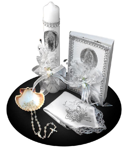 Baptism 'Our Lady Of Guadalupe' 6pc Gift Set with Spanish New Testament