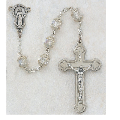7MM AB Crystal Capped Rosary