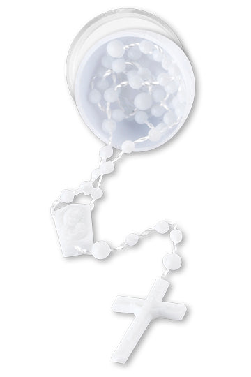 Rosary In Plastic White Egg
