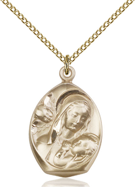 Gold-Filled Madonna and Child Necklace Set