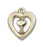 14K Gold Heart and Chalice Pendant