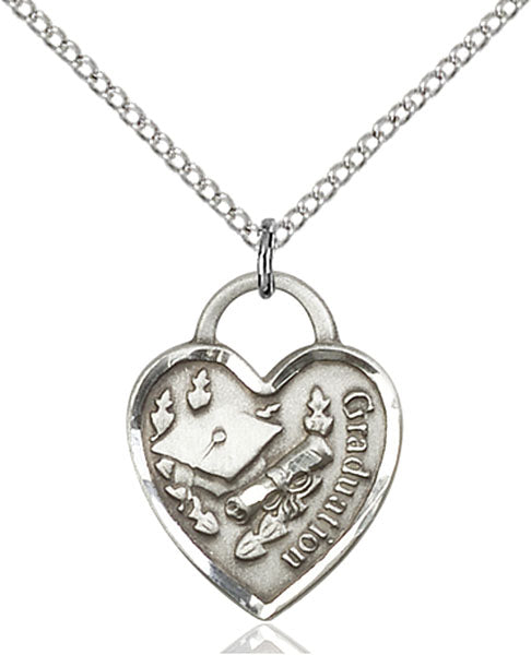 Sterling Silver Graduation Heart Necklace Set