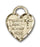 14K Gold Bridesmaid Heart Pendant - Engravable