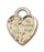 14K Gold Guardian Angel, Angel Jewelry Heart Pendant - Engravable