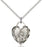 Sterling Silver Our Lady of Guadalupe Heart Necklace Set