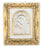 Antique Gold leaf Resin Frame with Sterling Silver Madonna and Child Image