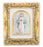 Antique Gold leaf Resin Frame with Sterling Silver Our Lady Miraculous Medal Image