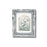 Antique Silver leaf Resin Frame with Sterling Silver Holy Family Bust Image