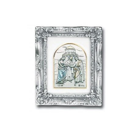 Antique Silver Leaf Resin Frame with Sterling Silver Wedding At Cana Image
