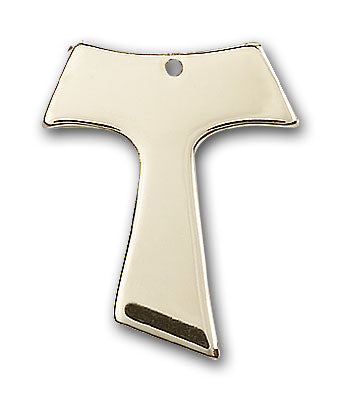 14K Gold Tau Cross Pendant