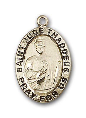 14K Gold Saint Jude Pendant - Engravable