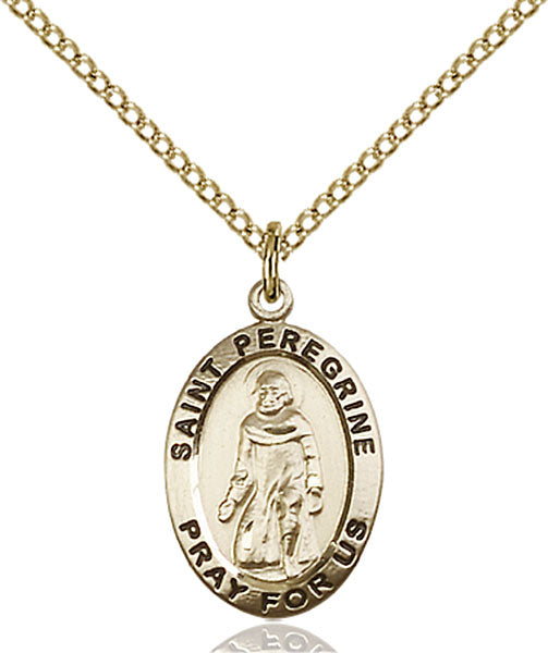 Gold-Filled Saint Peregrine Necklace Set