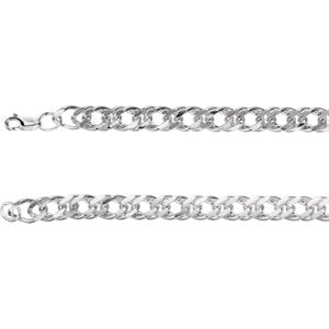 9-inch Curb Chain Bracelet - Sterling Silver