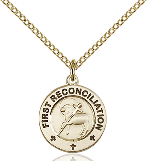 Gold-Filled First Reconciliation and Penance Necklace Set