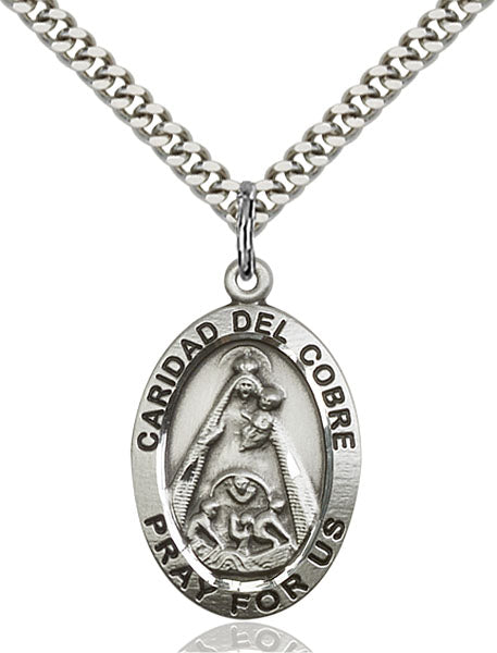 Sterling Silver Caridad Del Cobre Necklace Set