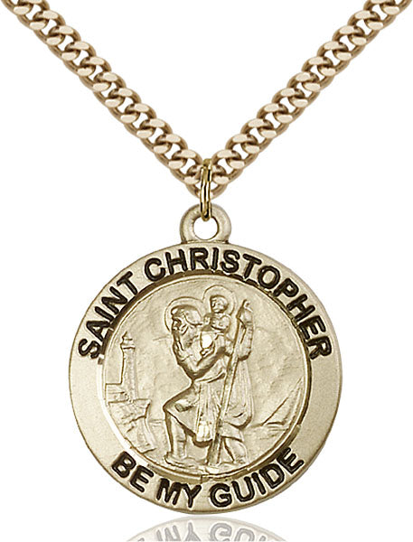 Gold-Filled Saint Christopher Necklace Set - Engrave it!
