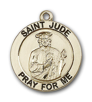 14K Gold Saint Jude Pendant - Engravable