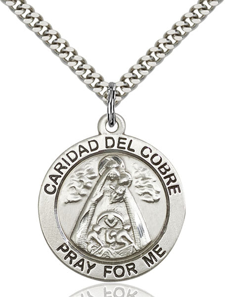 Sterling Silver Caridad Del Cobre Necklace Set