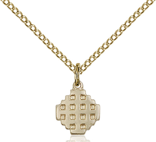 Gold-Filled Jerusalem Cross Necklace Set