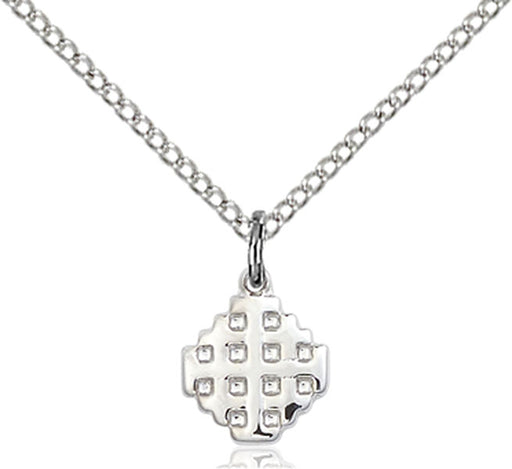Sterling Silver Jerusalem Cross Necklace Set