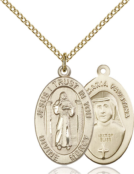 Gold-Filled Divine Mercy Necklace Set
