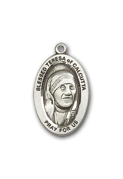 Sterling Silver Blessed Teresa of Calcutta Necklace Set