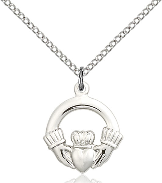 Sterling Silver Claddagh Necklace Set