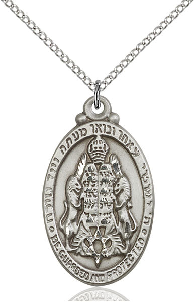 Sterling Silver Jewish Protection Necklace Set