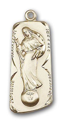 14K Gold Our Lady of Mental Peace Pendant - Engravable