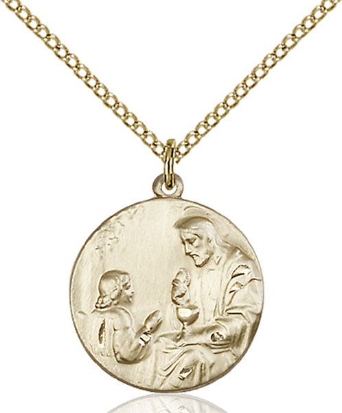 Simple Gold-Filled Saint Christopher Necklace Set - Engrave it!