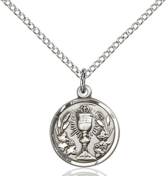 Sterling Silver Communion Chalice Necklace Set