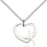 Sterling Silver Heart and Cross Necklace Set