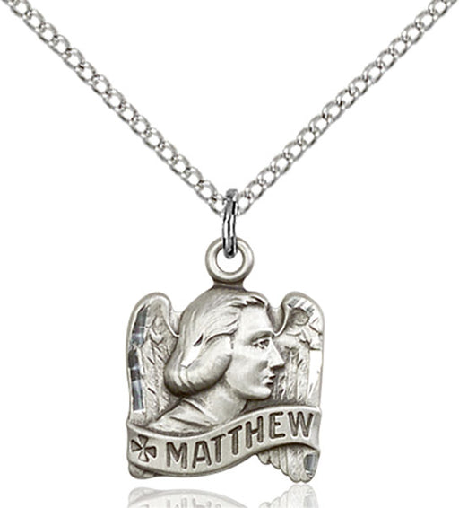 Sterling Silver Saint Matthew Necklace Set