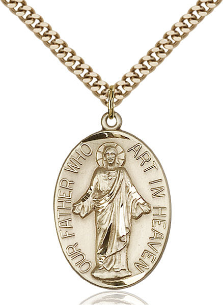 Gold-Filled Our Father Necklace Set