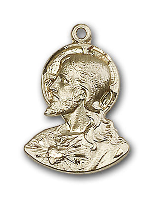 14K Gold Head of Christ Pendant