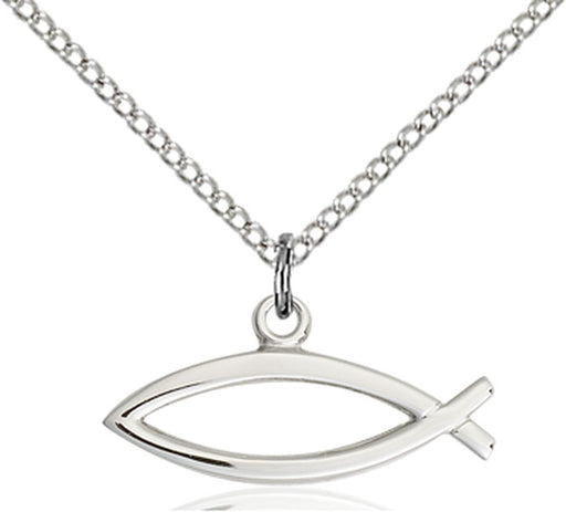 Sterling Silver Fish Necklace Set