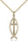 Gold-Filled Fish and Cross Necklace Set