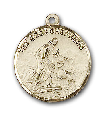 14K Gold Good Shepherd Pendant - Engravable