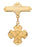 Gold over Silver 4-Way Gold-plated Baby Pin/T