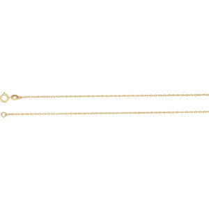 18-inch Rope Chain with Spring Ring - 14K Yellow Gold