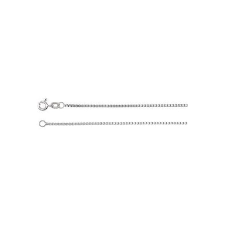 16-inch 1.3 MM Diamond Cut Box Chain with Spring Ring - Sterling Silver
