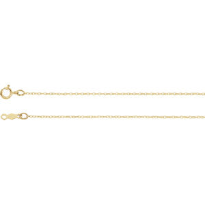 18-inch .75MM Rope Chain with Spring Ring - 14K Yellow Gold
