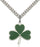 Sterling Silver Shamrock Necklace Set
