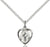 Sterling Silver Heart and Cross Necklace Set
