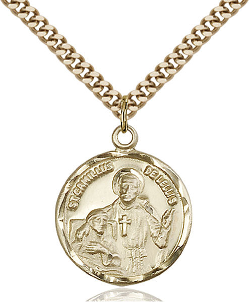 Gold-Filled Saint Camillus of Lellis Necklace Set