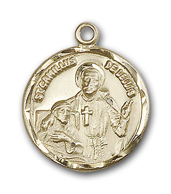 14K Gold Saint Camillus of Lellis Pendant - Engravable
