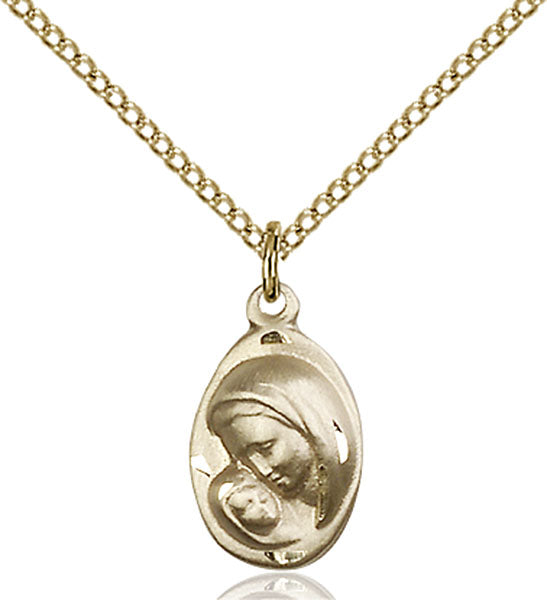 Gold-Filled Madonna and Child Necklace Set