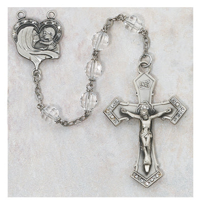 7MM Clear Crystal Rosary