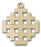 14K Gold Jerusalem Cross Pendant