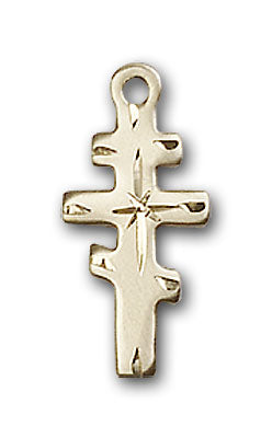 14K Gold Greek Orthodox Cross Pendant